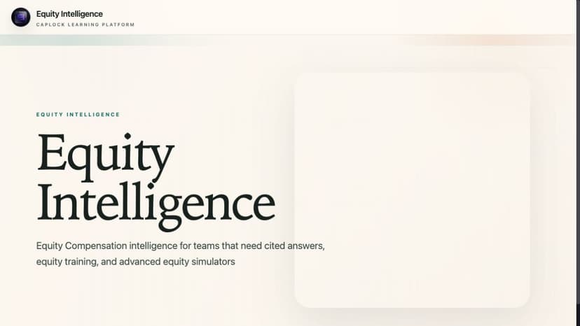Equity Intelligence website preview
